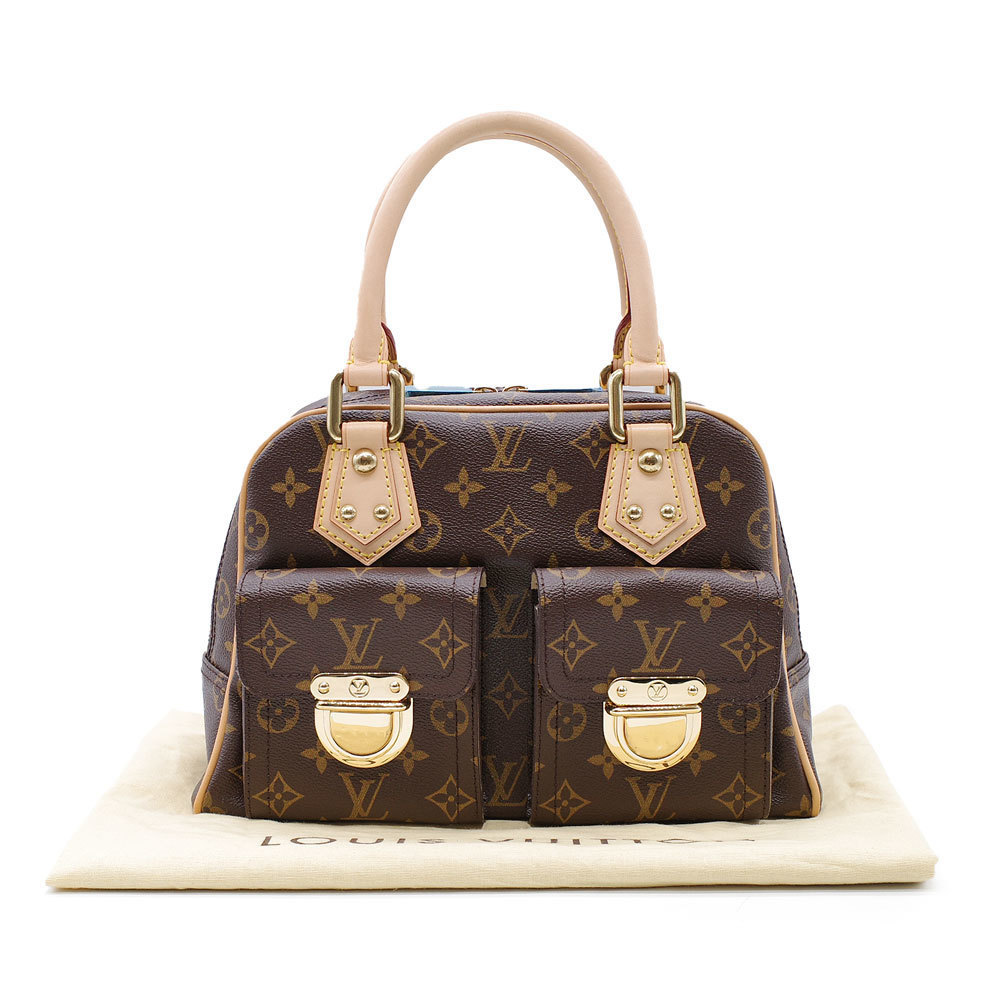 Louis Vuitton Manhattan PM Handbag Brown Monogram